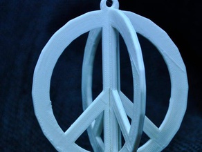 segno di pace ornamento albero arredamento 3d print model - Mito3D