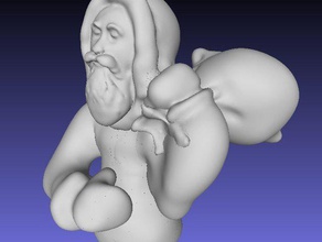 busto di babbo natale sculture makerbotornaments 3d print model - Mito3D
