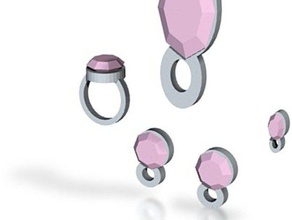 lara rose quartz jewelry set all files obj stl x3d wrl bracelet bracelets charm charms earring earrings necklace necklaces pendant pendants 3d print model - Mito3D