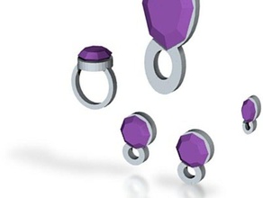 lara violet airs de bijoux ensemble le bracelet les bracelets charme charmes boucle d'oreille des boucles d'oreilles collier colliers pendentif pendentifs 3d print model - Mito3D