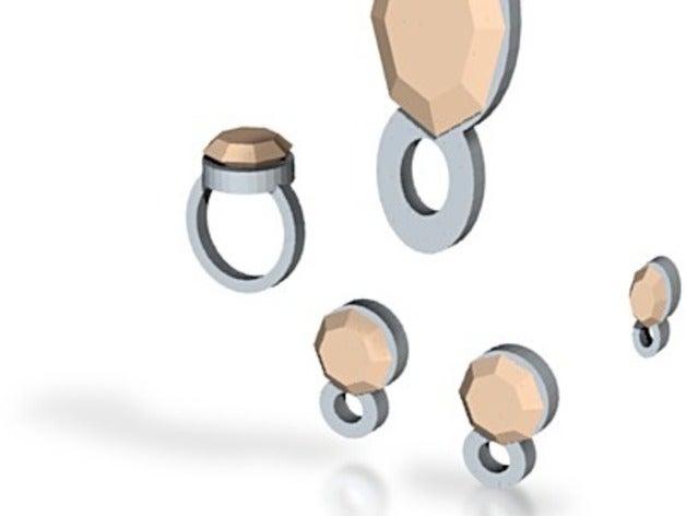 lara apricot delight jewelry set bracelet bracelets charm charms earring earrings necklace necklaces pendant pendants 3D print model - Mito3D
