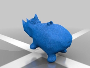 noël rhino les créatures 3d print model - Mito3D
