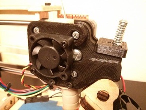 printrbot simple early 2013 direct-drive extruder 30mm fan mount 3d printer parts 3d print model - Mito3D