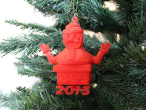 mover los brazos pegados chimenea santa decoración de navidad makerbotornaments claus árbol 3d print model - Mito3D