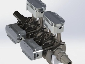 ovale pistons du moteur ingénierie 3d print model - Mito3D