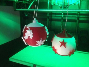 mix-match-ornament Dekor ball makerbotornaments Schneeflocke Schneemann 3d print model - Mito3D