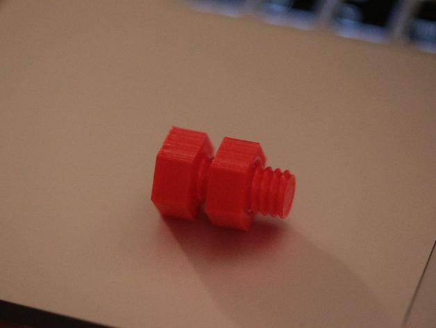 einfach nut bolt andere 3D print model - Mito3D