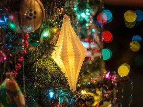 Kristall Facette ornament Dekor Weihnachten Dekoration festliche Urlaub Lichter makerbotornaments Baum 3d print model - Mito3D