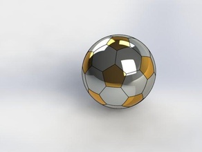 geo-sphere math football soccer ball truncated icosahedron 3d print model - Mito3D