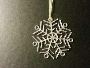 80mm snowflake decor christmas makerbotornaments xmas 3d print model - Mito3D