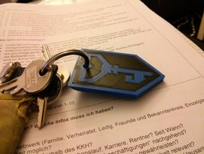 Dichtigkeit aus-Taste Zeichen logos Schlüsselanhänger 3d print model - Mito3D