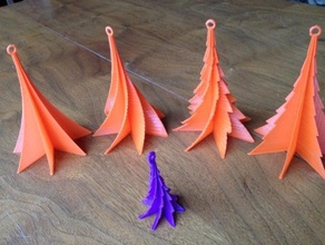 christmas tree branches - customizer-version Dekor Dekoration hanger makerbotornaments 3d print model - Mito3D