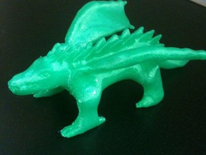 sculptris dragon creatures animal difficult print lizard teeth wings 3d print model - Mito3D