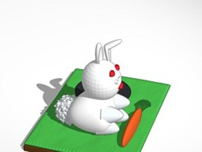 rabbit carrot hole sculptures 3d print model - Mito3D