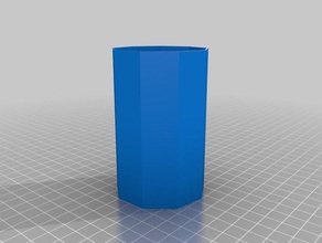 my customized parametric simple cup vase containers 3d print model - Mito3D
