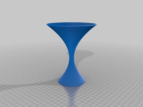polygon vase martini glass double spiral decor customized 3d print model - Mito3D
