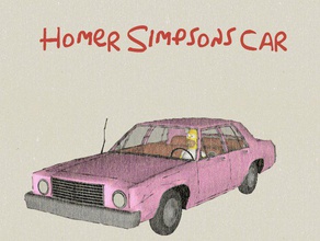 homer simpson auto welovecars collezione i veicoli apu badulaque bart divertente lisa marge rosa 3d print model - Mito3D
