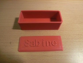 parametric box name lid containers 3d print model - Mito3D