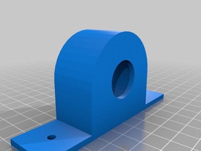 my customized bearing bracket roundflat top 3d printing 3d print model - Mito3D