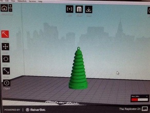 30 min de impresión árbol navidad decoración makerbotornaments xmas 3d print model - Mito3D