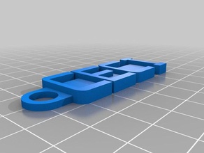 my customized message keychain organization 3d print model - Mito3D