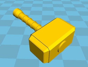mjolnir-1, como mano de asedio props vengadores martillo mace thor 3d print model - Mito3D
