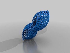 exterior conchas de matemáticas art hexágono la superficie texturizado 3d print model - Mito3D