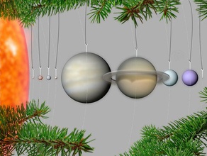 our planets ornaments decor christmas hanging makerbotornaments scale solar system space tree 3d print model - Mito3D