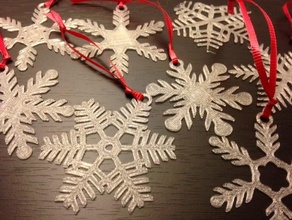 floco de neve ornamentos decoração 3dhubs makerbotornaments 3d print model - Mito3D