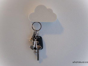 cloud shaped magnetic key holder organization art creative keyholder novelty stuff whatakuai 3d print model - Mito3D