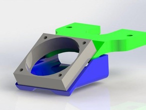 wade extruder j-head fan mount 3d printer extruders air fablab fablabpolytech prusa i3 3d print model - Mito3D