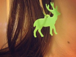 reindeer christmas earring earrings 3d print model - Mito3D