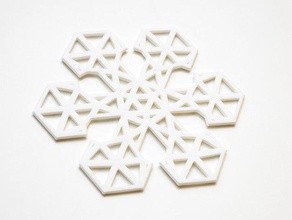 make 4 snow-la-coaster decor 25 days making christmas decoration faberdashery makerbotornaments snowflake snow flake winter 3d print model - Mito3D