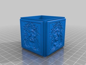 jesus cube box lithopane decor customized 3d print model - Mito3D