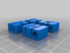 graber i3 xy axes belt holder parametric 3d printer parts customizer openscad axis 3d print model - Mito3D