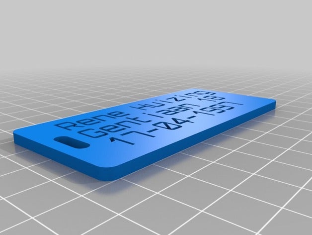 il mio personalizzato customizer versione bagagli etichetta rene organizzazione 3D print model - Mito3D