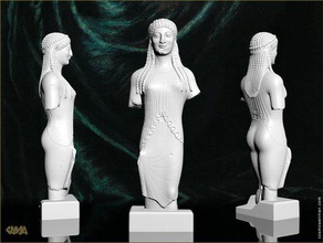 acropolis kore 678 sculptures 3d print model - Mito3D