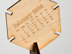 2010 hex-desktop-Kalender andere 3d print model - Mito3D