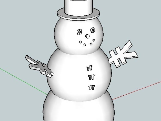 math snowman ornament decor christmas makerbotornaments 3D print model - Mito3D