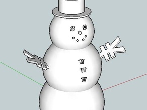 math snowman ornament decor christmas makerbotornaments 3d print model - Mito3D