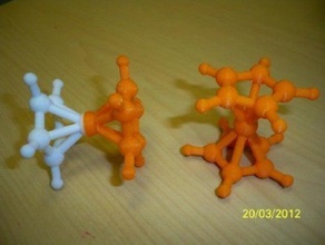 ferrosen diğer kimya kristalografik bilgi dosyası eğitim molekül organometalik Yukarı 3d print model - Mito3D