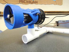 rov bilge pump shroud mount robotics 3d print model - Mito3D