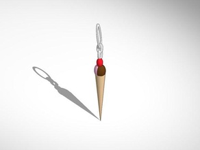 ice cream cone key chain keychains 3d print model - Mito3D