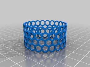 cellular like openscad bracelet other parametric 3d print model - Mito3D