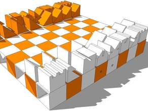 folding chess set 3d print model - Mito3D