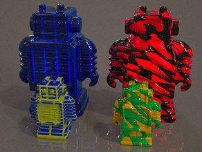 ultibot remix pack sculture dualstrusion doppia estrusione hollow robot 3d print model - Mito3D