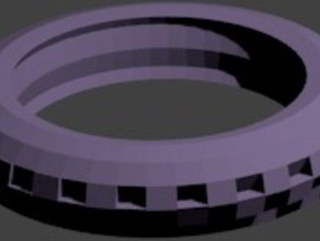 checkered ring rings 3d print model - Mito3D