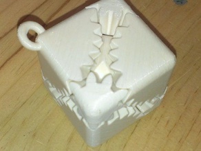 pla cube Zahnräder v2-Schleife math Kunst ornament 3d print model - Mito3D