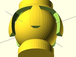 paramétrico de la articulación rótula otros bola socket makeentry mecánica openscad 3d print model - Mito3D