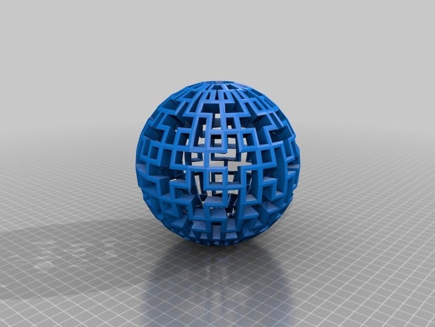 cubical sphere art 3D print model - Mito3D
